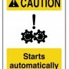 Dynamic Caution - Starts Automatically Safety Sign - Various Sizes And Materials Safety Supplies