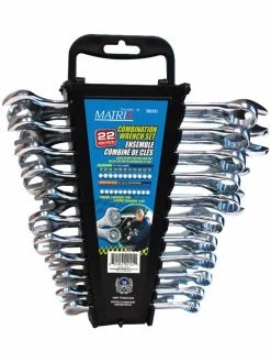 ToolTech® 22 Piece SAE & Metric Combination Wrench Set | 1/4" To 7/8" | 6mm To 19mm Hand Tools