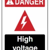 Dynamic Safety Supplies Danger - High Voltage Safety Sign - Various Sizes And Materials