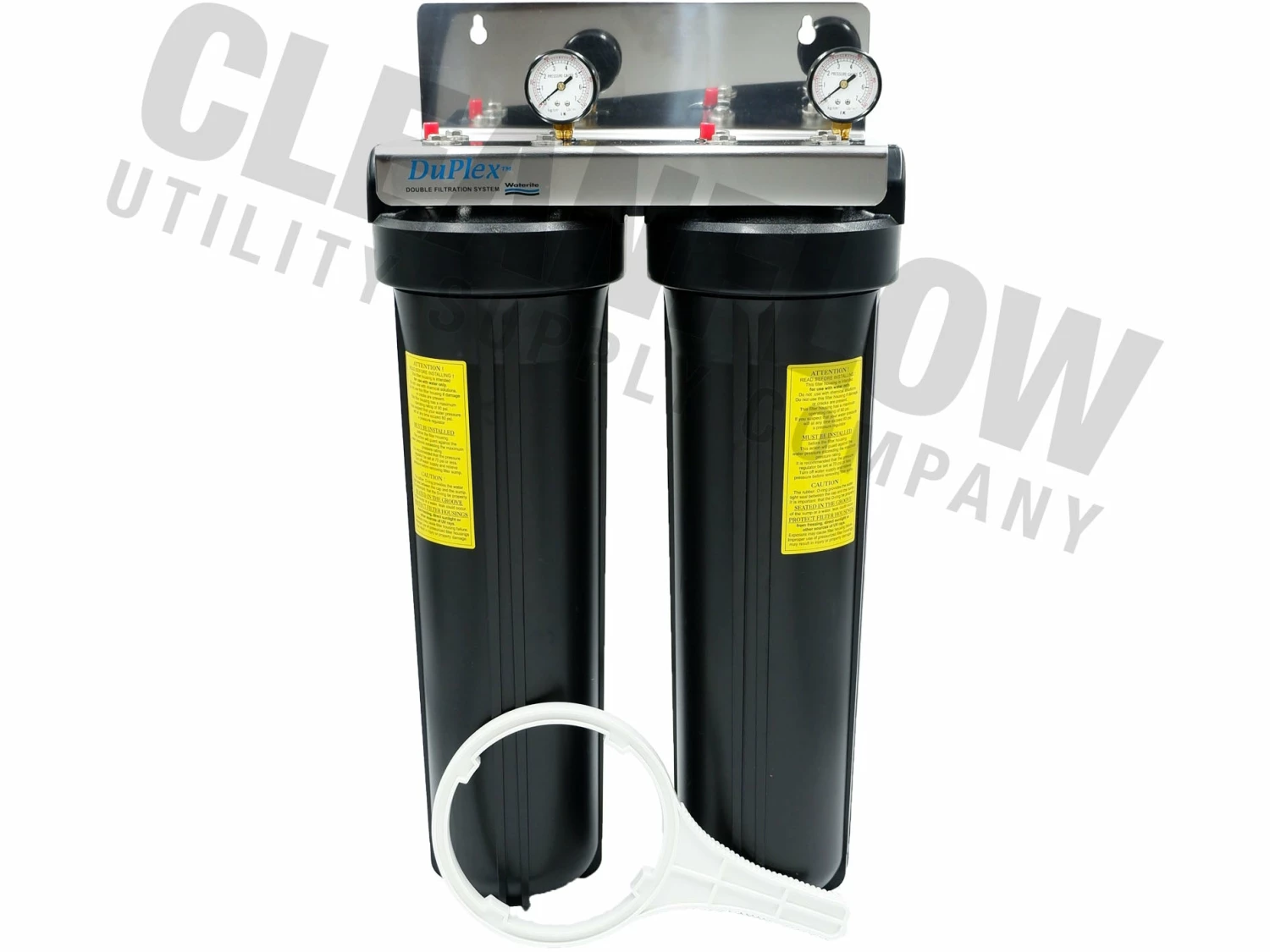 Waterite Commercial Water Filters And UV Parts DuPlex 4.5" OD Big Blue Water Filter Housing | 20"