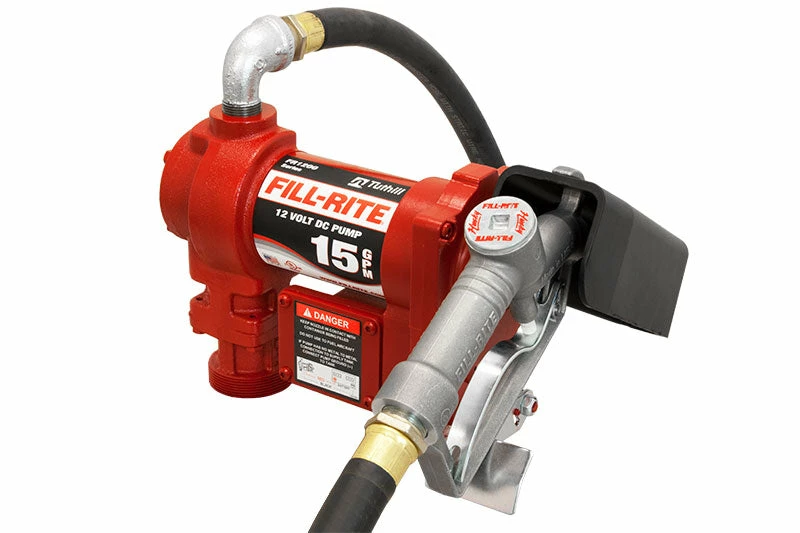 Lube And Fuel Tools Fill-Rite 12 Volt DC Pump With Hose And Manual Nozzle - 15 GPM