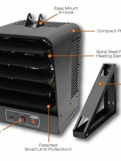 King Electric GH Compact Garage Heater | 240 Volt, 5,000 To 10,000 Watt Heaters