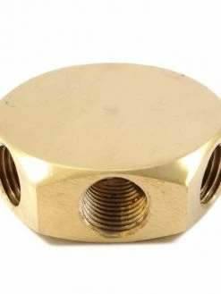 Forney 3-In-1 Brass Flat Air Hose Tripod Manifold - 1/4" NPT