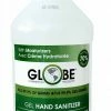 Globe Commercial Products Clear Gel Hand Sanitizer With Moisturizers - 70% Alcohol - 1 Gallon Pump Bottle - Case Of 4 Bottles