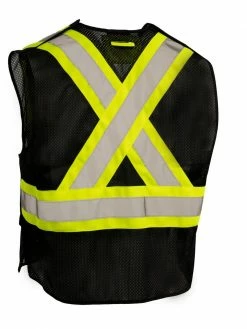Forcefield Hi-Vis Work Wear High Visibility CSA 5-Point Tearaway Safety Vest With Pockets | One Size Fits All