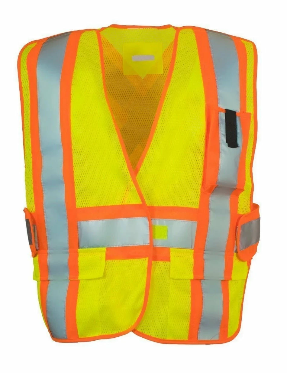 Forcefield Hi-Vis Work Wear High Visibility CSA 5-Point Tearaway Safety Vest With Pockets | One Size Fits All