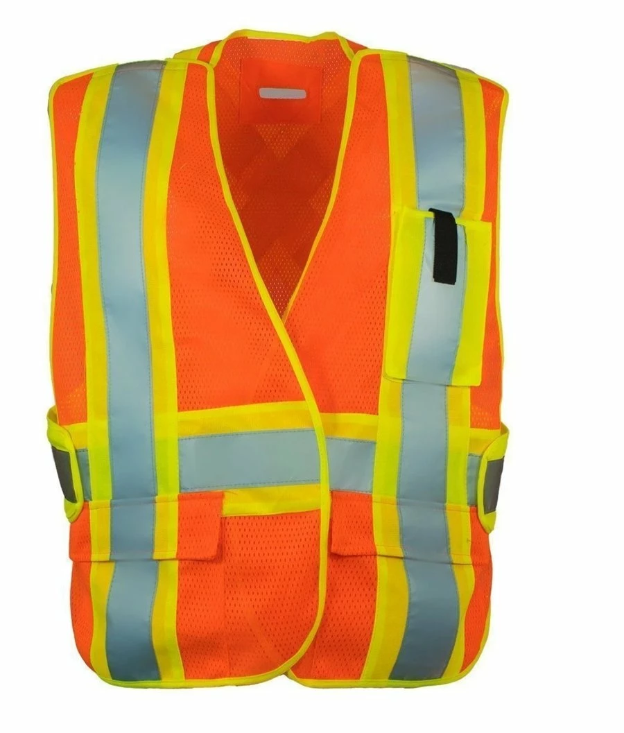 Forcefield Hi-Vis Work Wear High Visibility CSA 5-Point Tearaway Safety Vest With Pockets | One Size Fits All