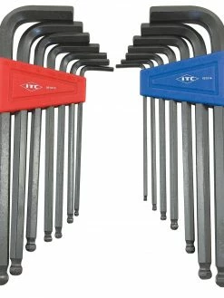 International Tool Company ITC 14-Piece Ball Nose SAE/Metric Hex Key Set Hand Tools