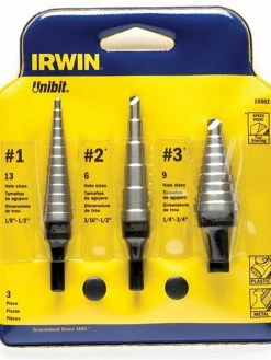 Power Tool Accessories Irwin UNIBIT Self-Starting Step Drill Bit Set - 3 Piece
