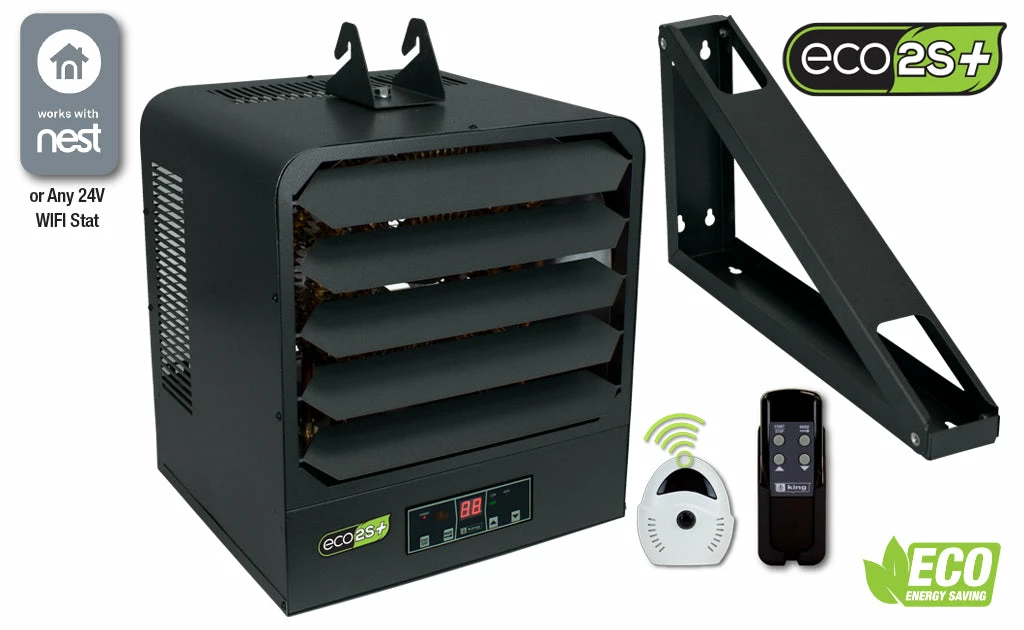 Heaters King Electric KB ECO2S+ 2-stage Electronic Heater W/ Remote Sensor | 208 Volt, 4,000 To 10,000 Watt