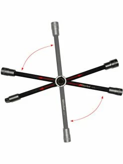 Ken Tool Automotive Tools Stow & Go 4-Way Heavy-Duty Lug Wrench