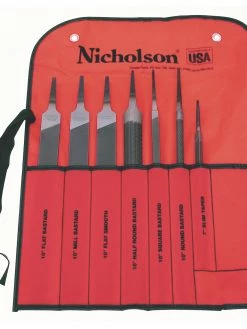 Nicholson General Purpose File Kit For Machine Shop - 7 Piece Hand Tools
