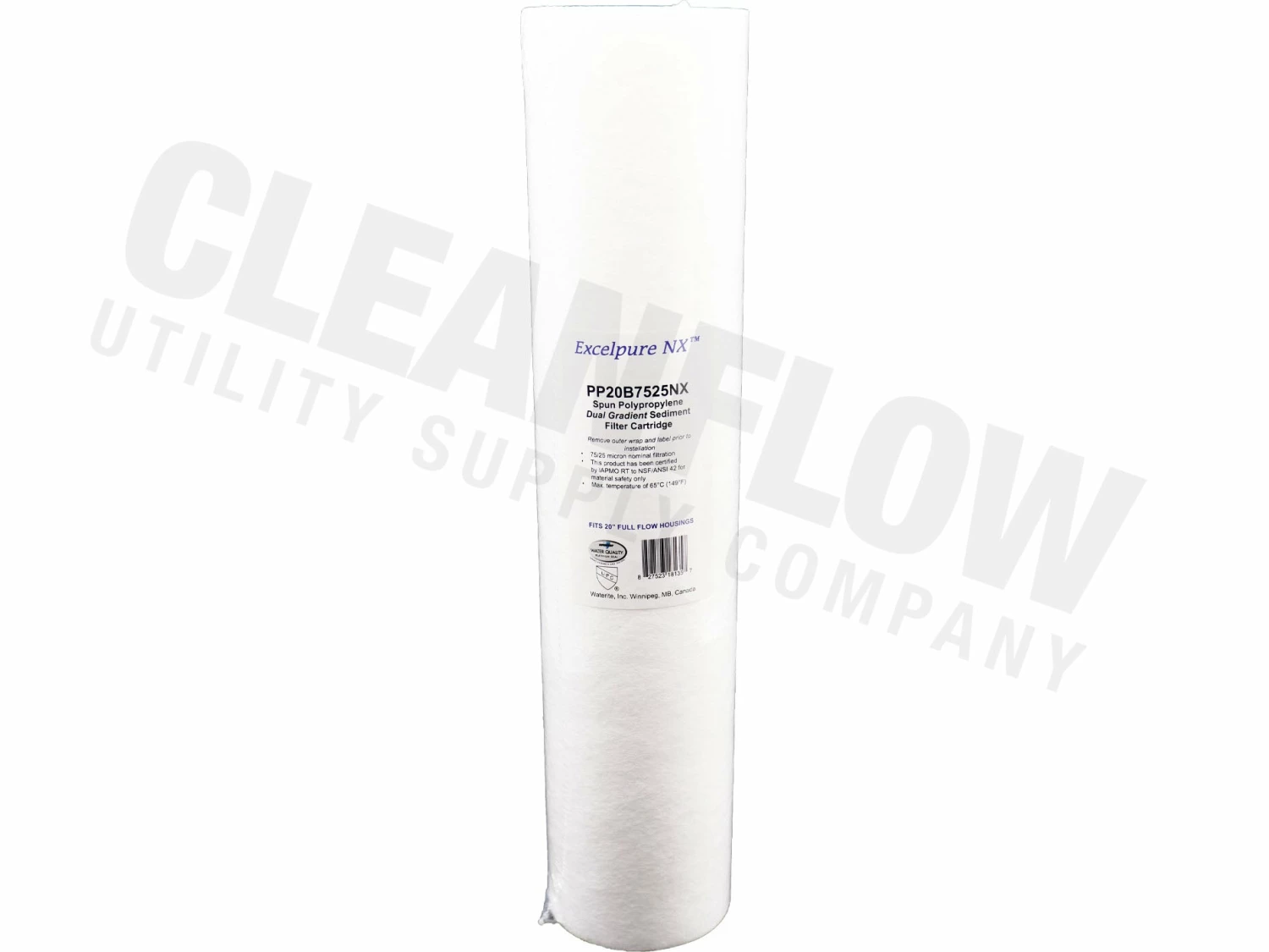 Excelpure 4.5" OD Big Blue Melt Blown Polypropylene Dual Gradient Water Filters - Various Lengths And Micron Ratings