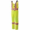 Pioneer Poly Knit Traffic Safety Overall With Breathable Mesh Leg Panels | Yellow | M-4XL