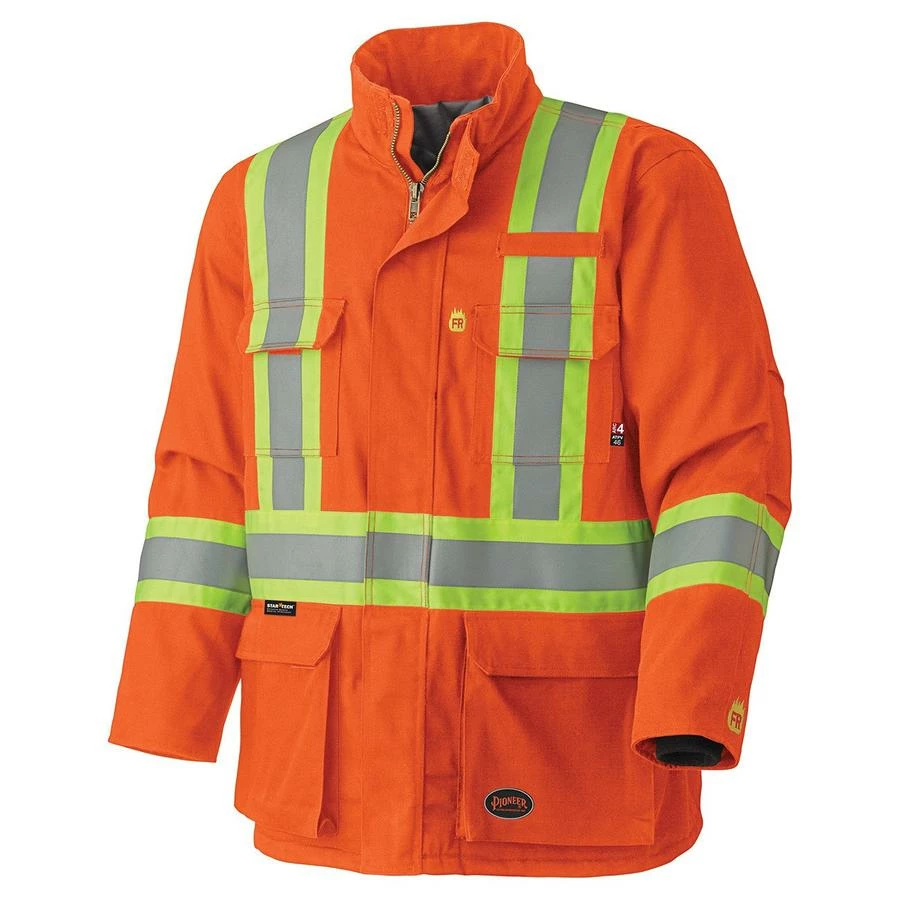 Flame Resistant Work Wear Pioneer Flame Resistant Hi-Vis Cotton Winter Parka | S-5XL