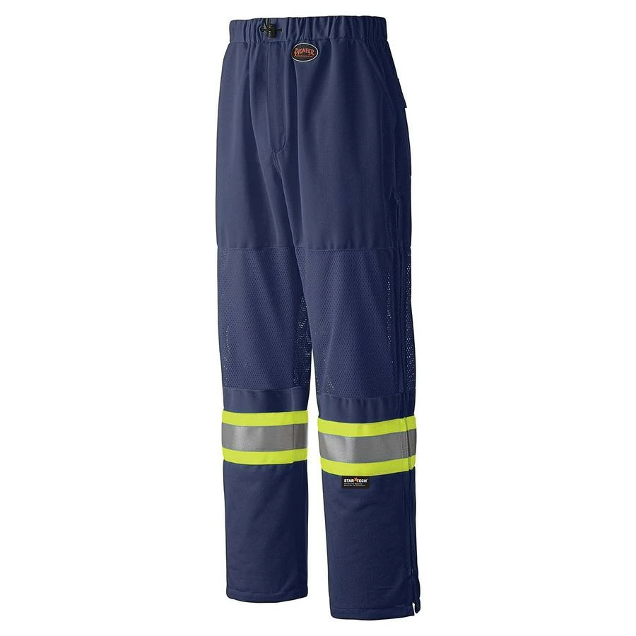 Pioneer Poly Knit Traffic Safety Pants With Breathable Mesh Leg Panels | XS-4XL Hi-Vis Work Wear