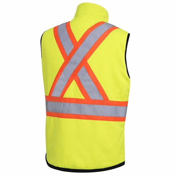 Pioneer Poly/Cotton Insulated Reversible Safety Vest | Yellow | S-5XL