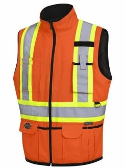 Pioneer Poly/Cotton Insulated Reversible Safety Vest | Yellow | S-5XL