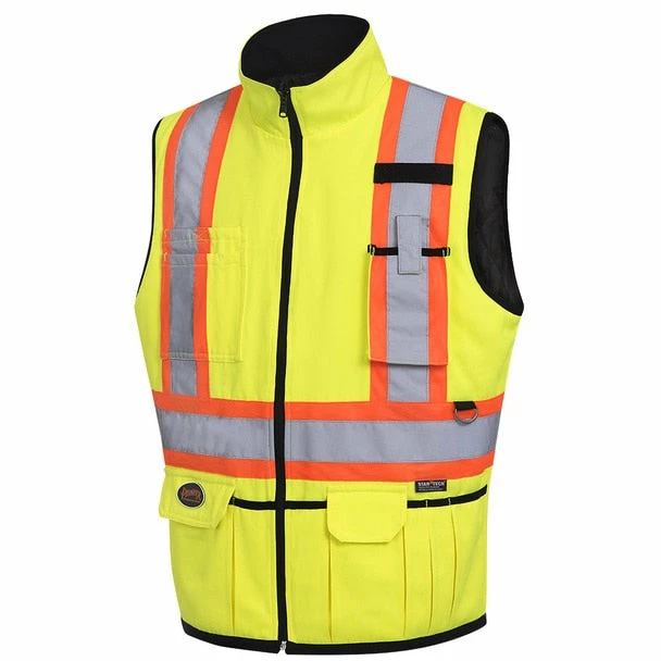 Pioneer Poly/Cotton Insulated Reversible Safety Vest | Yellow | S-5XL
