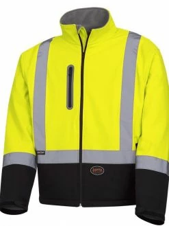 Pioneer Softshell Hi Vis Mechanical Strength Jacket | S-4XL Hi-Vis Work Wear