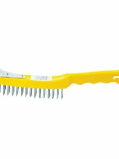 Cleanflow Wire Scratch Brush W/ Scraper, Polycast Handle, Coated Steel Bristles Maintenance Supplies