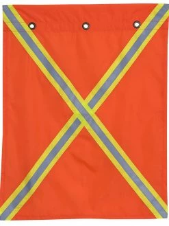 Pioneer Polyester Traffic Flag - Reflective Tape Both Sides - 25.6" X 19.7" Safety Supplies
