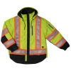 Hi-Vis Work Wear Tough Duck S187 Waterproof/Breathable Ripstop 4-In-1 Safety Jacket | Limited Size Selection