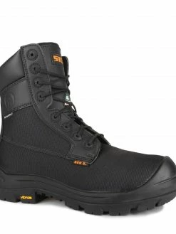 STC Shire 8" Waterproof Ballistic Nylon Vegan Safety Boot With Vibram® TC4+ Sole | Black | 7 - 14 8 Inch Safety Boots