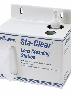 Sellstrom Sta-Clear Lens Cleaning Station - 1,000 Tissues And Spray Bottle