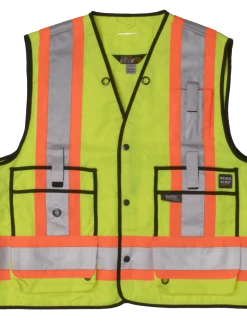 Tough Duck S313 High Visibility Surveyor Safety Vest | XS-5XL