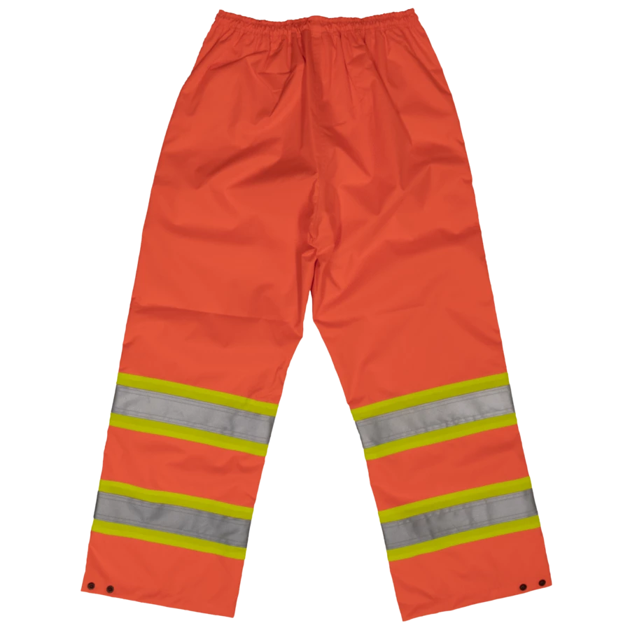 Hi-Vis Work Wear Tough Duck S374 300D Waterproof Breathable Ripstop Safety Rain Pants | Limited Size Selection