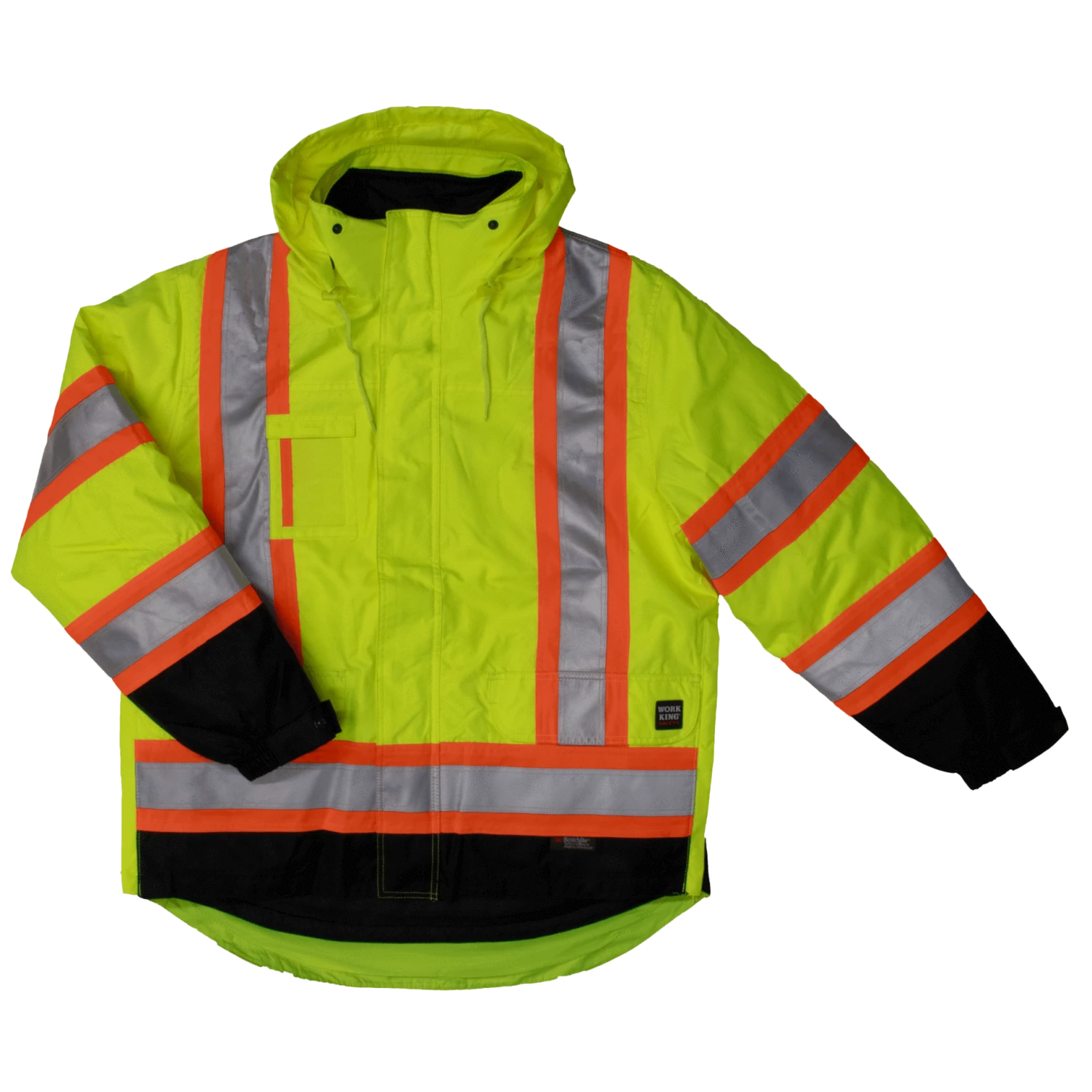 Work King S426 Insulated 300D 5-In-1 Safety Jacket | Yellow | Limited Size Selection Hi-Vis Work Wear