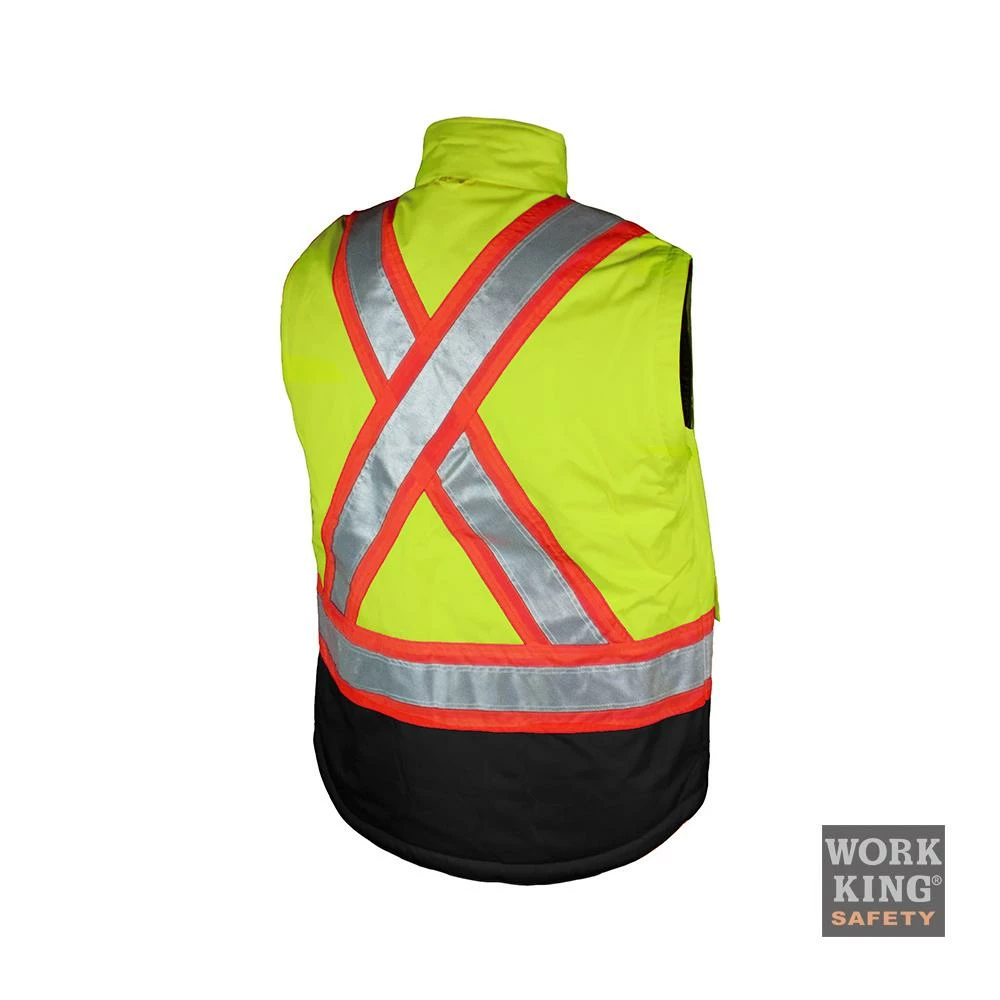 Work King S426 Insulated 300D 5-In-1 Safety Jacket | Yellow | Limited Size Selection Hi-Vis Work Wear