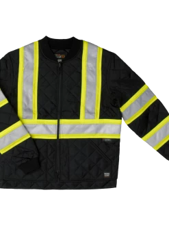 Tough Duck S432 Quilted Poly Safety Freezer Jacket | XS-5XL Hi-Vis Work Wear