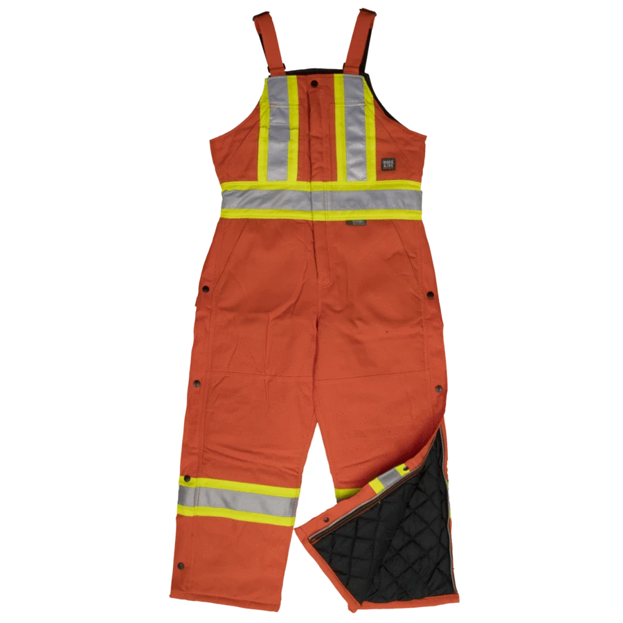 Tough Duck S757 Premium Insulated Cotton Duck Safety Bib Overalls | XS-5XL Hi-Vis Work Wear