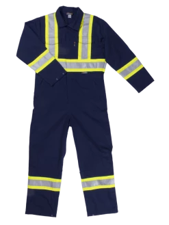 Hi-Vis Work Wear Tough Duck S792 Unlined Hi Vis Poly/Cotton Coveralls | XS-5XL