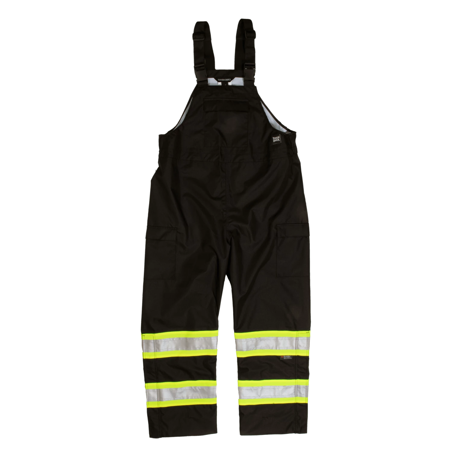 Tough Duck SB04 Waterproof Breathable Ripstop 300D Safety Rain Bib Overall | XS - 5XL Hi-Vis Work Wear