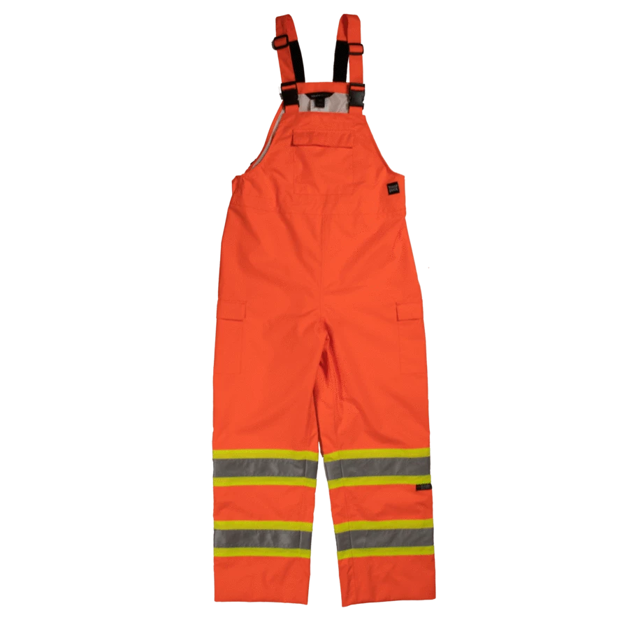 Tough Duck SB04 Waterproof Breathable Ripstop 300D Safety Rain Bib Overall | XS - 5XL Hi-Vis Work Wear