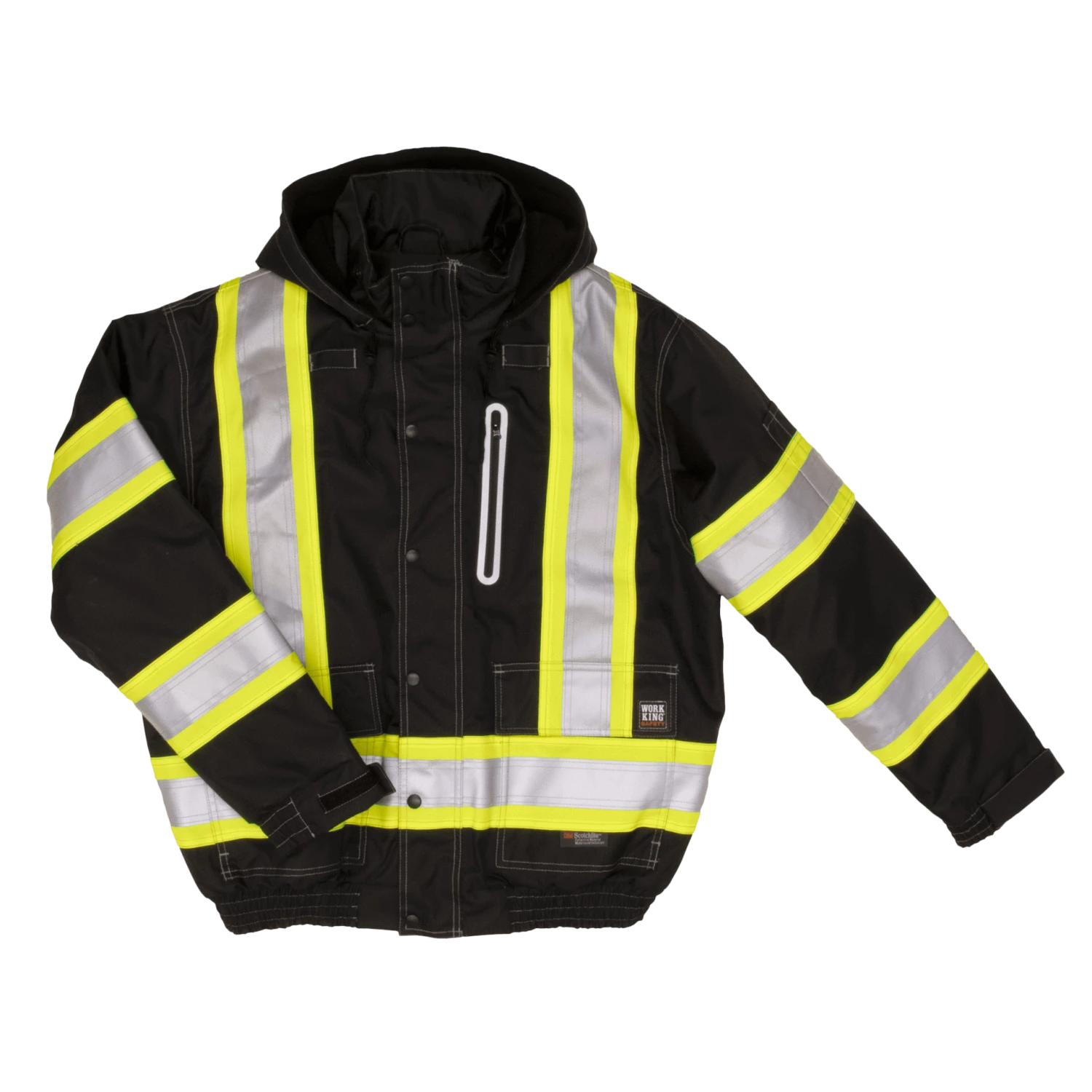 Hi-Vis Work Wear Tough Duck SJ20 Insulated 300D Waterproof/Breathable Ripstop Safety Bomber | XS-3XL