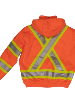 Hi-Vis Work Wear Tough Duck SJ20 Insulated 300D Waterproof/Breathable Ripstop Safety Bomber | XS-3XL