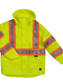 Tough Duck SJ35 Waterproof Breathable Ripstop 300D Safety Rain Jacket | XS - 5XL