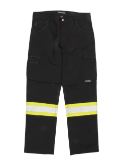 Tough Duck SP03 Flex Twill Cargo Safety Pant | Black | Sizes 30 - 44 Hi-Vis Work Wear