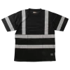Hi-Vis Work Wear Tough Duck ST07 Premium Birdseye Safety T-Shirt With Segmented Stripes And Pocket | XS-5XL