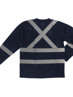 Tough Duck ST08 Premium Birdseye Safety Long Sleeve With Segmented Stripes And Pocket | XS-5XL