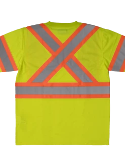 Hi-Vis Work Wear Tough Duck ST09 Polyester Micro Mesh Shirt W/ Armband | XS-5XL