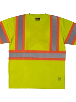 Hi-Vis Work Wear Tough Duck ST09 Polyester Micro Mesh Shirt W/ Armband | XS-5XL