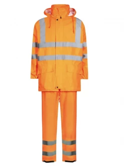 Lyngsoe Rainwear 190T Poly/PVC Hi-Vis Luxe Rain Suit | Sizes XS - 4XL