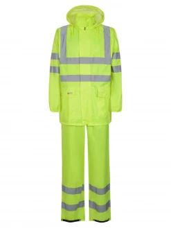 Lyngsoe Rainwear 190T Poly/PVC Hi-Vis Luxe Rain Suit | Sizes XS - 4XL
