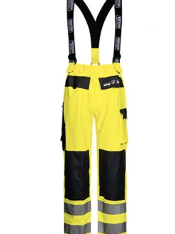 Hi-Vis Work Wear Lyngsoe Rainwear PU/PVC HI VIS CSA Bib Trouser | Sizes S - 4XL