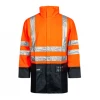 Lyngsoe Rainwear Flame Resistant Work Wear Lyngsoe Flame Resistant HI VIS Rain Jacket In Heavy Quality PVC/PE-CO | Sizes S - 4XL